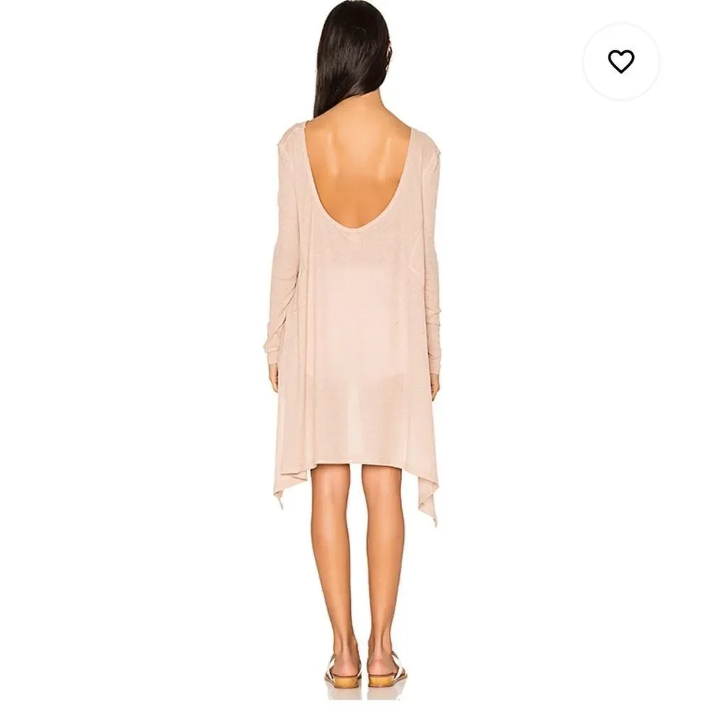 FREE PEOPLE oversized shirt cream the‎ incredible tee long sleeve thermal top XS